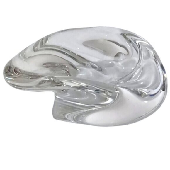 St. Louis France Crystal Caravelle Triangular Twisted Swirl Bowl Trinket Dish - Picture 1 of 6